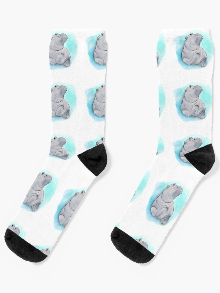 Chaussettes bébé hippopotame