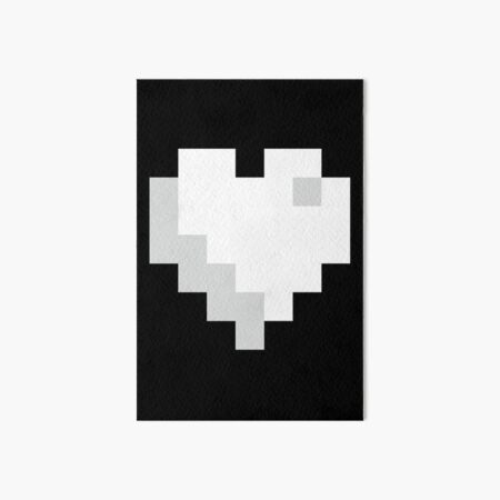 Copy of Red 8-Bit Heart Art Board Print