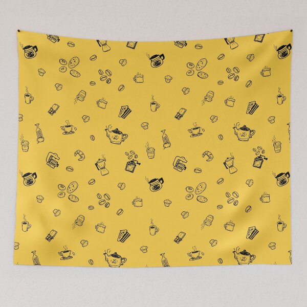 Item preview, Cute Coffee Doodle Pattern designed and sold by FriendsList.