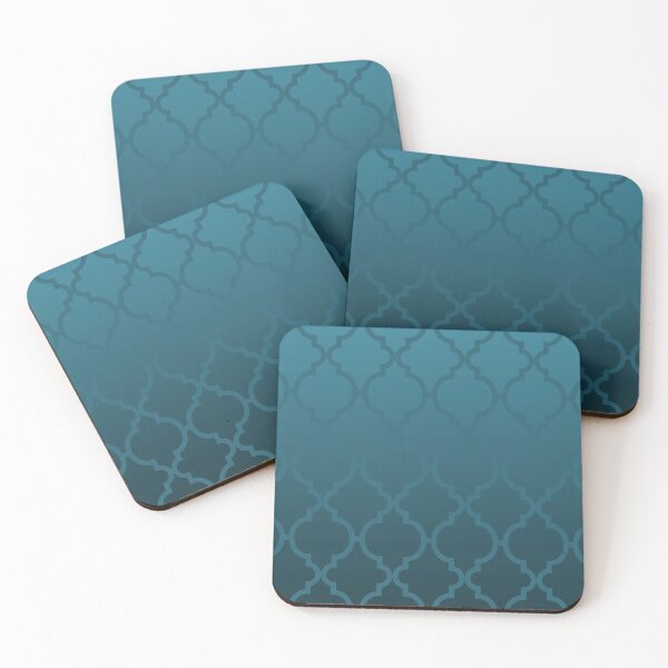 Item preview, Blue pattern on teal background tile pattern designed and sold by Digibee.