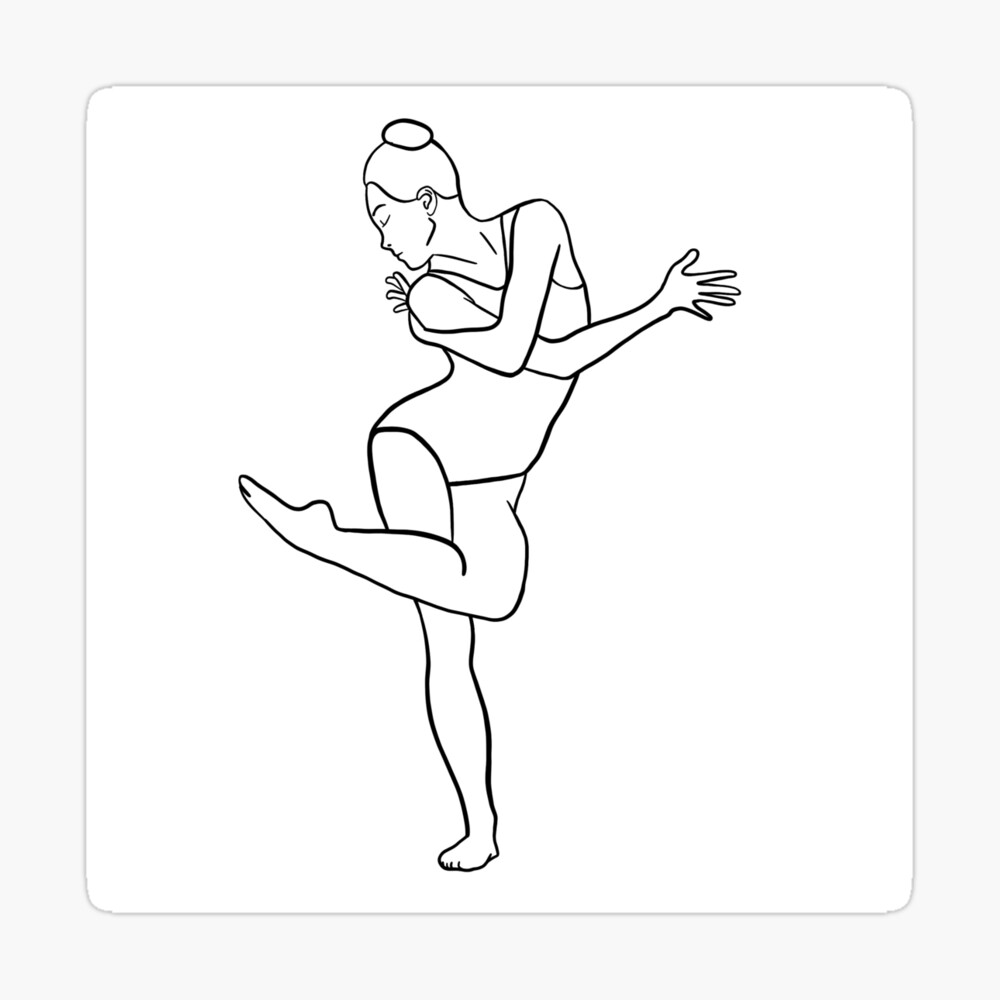Ballerina stage icon outline ballet dancer Vector Image