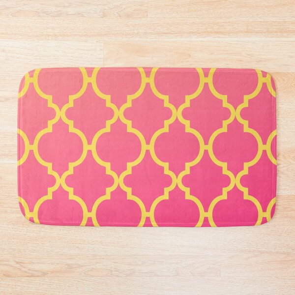 Item preview, Yellow pattern on Pink background  tile pattern designed and sold by Digibee.