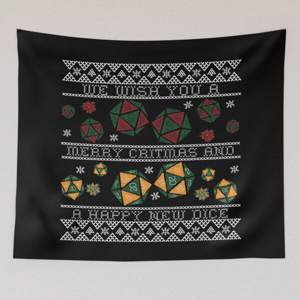 Item preview, Merry Critmas and a happy new Dice! | Dungeons and Dragons Xmas Gift designed and sold by DatDragonShop.