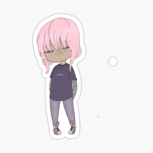 Cute Chibi Girl Sticker For Sale By Emeraldcucumbaa Redbubble