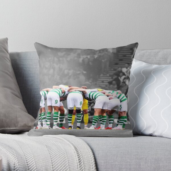 Celtic fc huddle Throw Pillow
