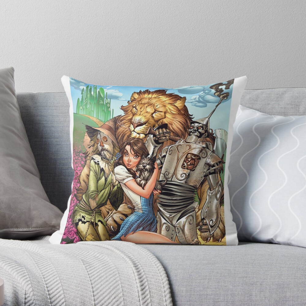 Wizard Of Oz J Scott Campbell Throw Pillow By Pikachufan1336 Redbubble