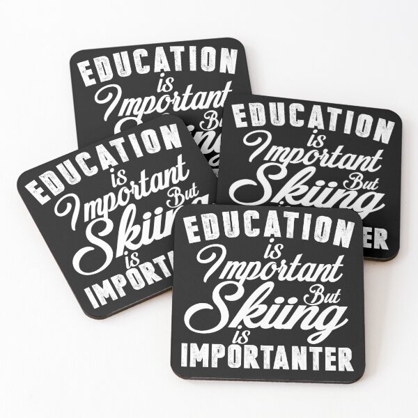 Item preview,  Funny  skiing design : Education is important  but skiing Is Importanter  - skiing Graphic Tee - skier Gifts  designed and sold by HMMOUCH.