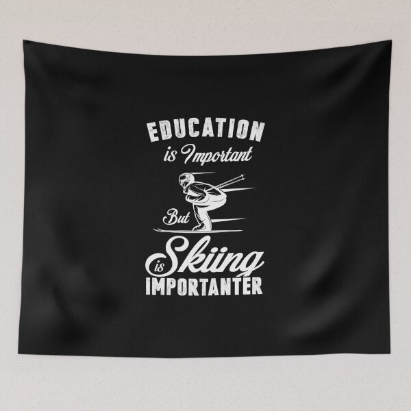 Item preview, Funny  skiing design : Education is important  but skiing Is Importanter  - skiing Graphic Tee - skier Gifts  designed and sold by HMMOUCH.