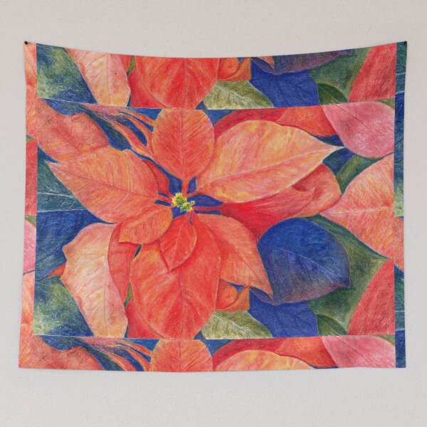Item preview, Orange Red Poinsettia designed and sold by The Elderberry Blossom.