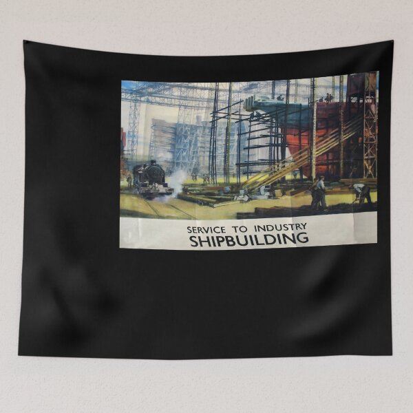 Item preview, retro classic Shipbuilding poster designed and sold by CorasPosters.