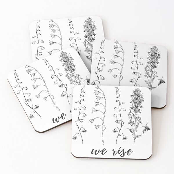 Item preview, We Rise | Black and White Floral | Rising Plants  designed and sold by Jeleedesigns.