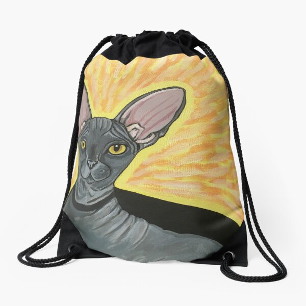 Karlyās cat Drawstring Bag