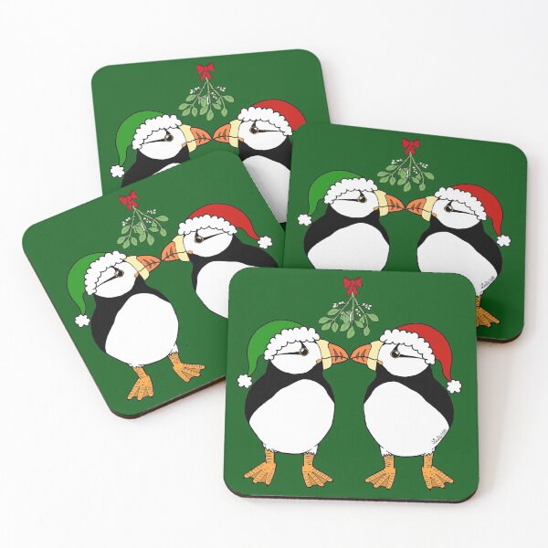 Item preview, Mistletoe Kiss Puffins designed and sold by sharkbait83.