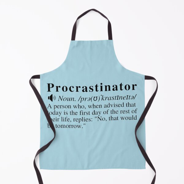 Item preview, Funny Procrastinator Definition (Light Cyan Background) designed and sold by mind-illusions.