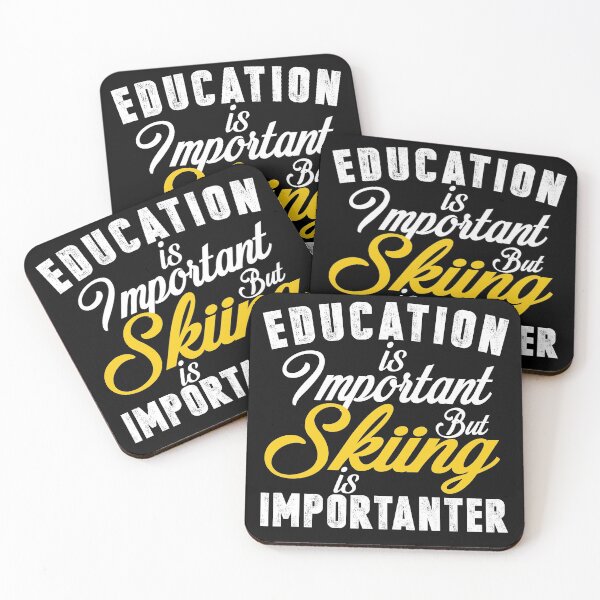 Item preview, Funny  skiing design : Education is important  but skiing Is Importanter  - skiing Graphic Tee - skier Gifts  designed and sold by HMMOUCH.