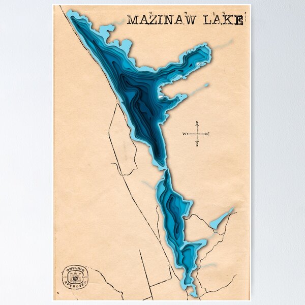 Item preview, Mazinaw Lake Map designed and sold by Lake Dude.