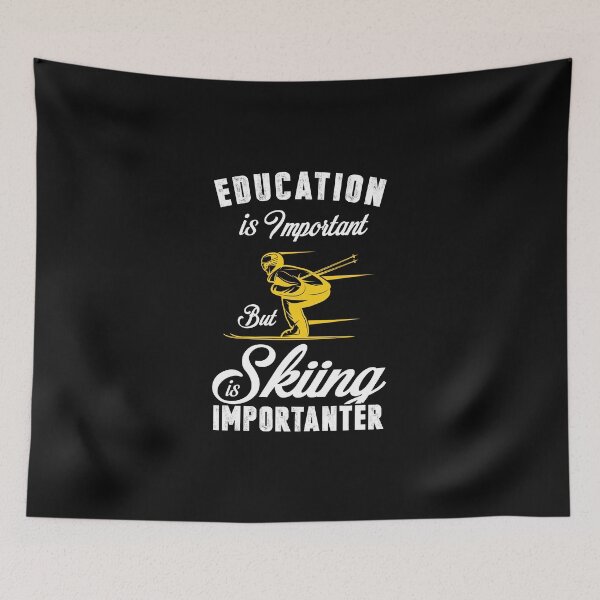 Item preview, Funny  skiing design : Education is important  but skiing Is Importanter  - skiing Graphic Tee - skier Gifts  designed and sold by HMMOUCH.