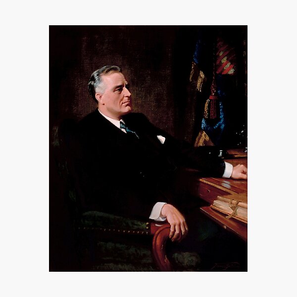 Item preview, Portrait officiel du FDR designed and sold by warishellstore.