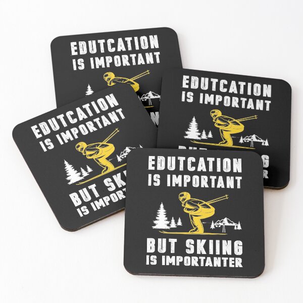 Item preview, Funny  skiing design : Education is important  but skiing Is Importanter  - skiing Graphic Tee - skier Gifts  designed and sold by HMMOUCH.