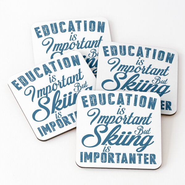 Item preview, Funny  skiing design : Education is important  but skiing Is Importanter  - skiing Graphic Tee - skier Gifts  designed and sold by HMMOUCH.