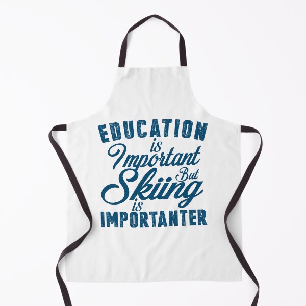Item preview, Funny skiing design : Education is important but skiing Is Importanter - skiing Graphic Tee - skier Gifts designed and sold by HMMOUCH.