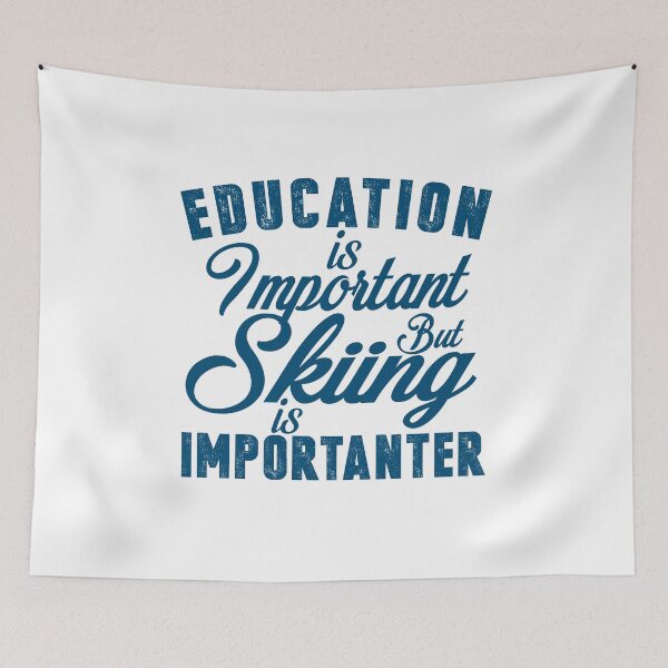 Item preview, Funny  skiing design : Education is important  but skiing Is Importanter  - skiing Graphic Tee - skier Gifts  designed and sold by HMMOUCH.