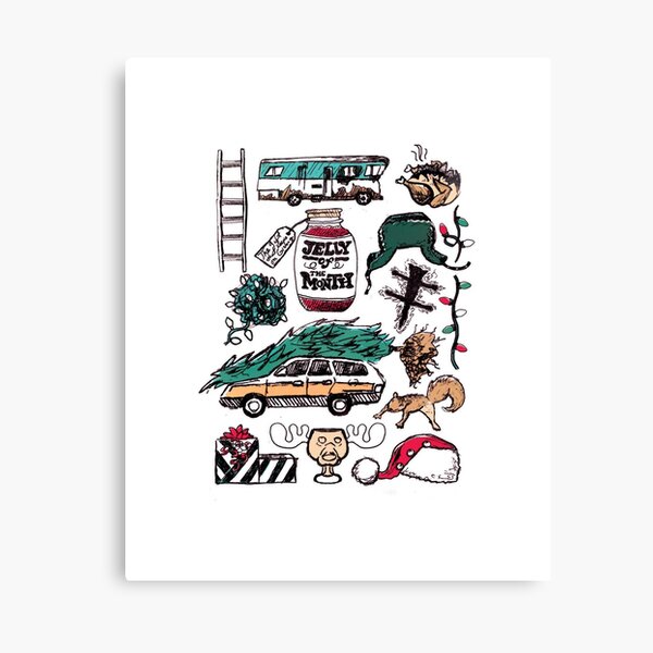 Christmas Vacation Card Canvas Print