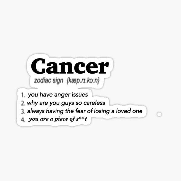 funny-cancer-definition-sticker-for-sale-by-aestheticonlyyy-redbubble