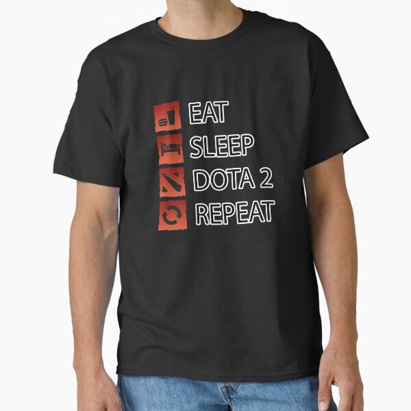 Eat Sleep League Repeat Shirt Funny Moba Gaming T Shirt