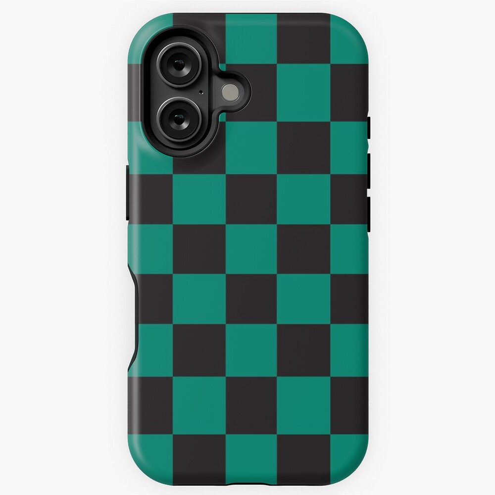Black and Green Ichimatsu Traditional Japanese Pattern Black and Green Ichimatsu Traditional Japanese Pattern