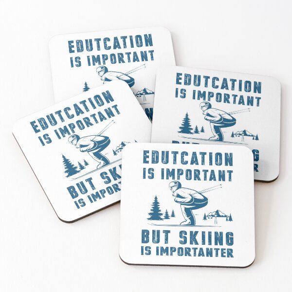 Item preview, Education is important  but skiing Is Importanter  - skiing Graphic Tee - skier Gifts  designed and sold by HMMOUCH.