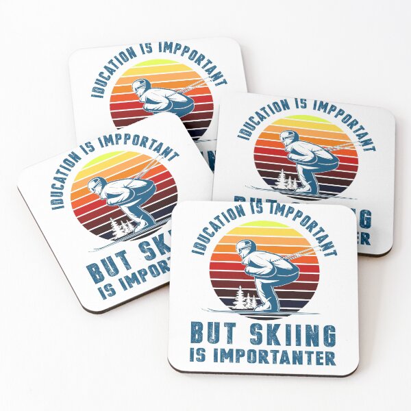 Item preview, Education is important  but skiing Is Importanter  - skiing Graphic Tee - skier Gifts  designed and sold by HMMOUCH.