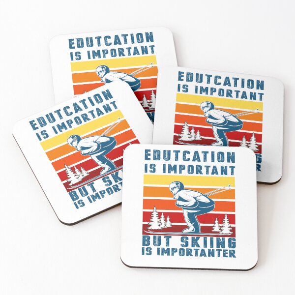 Item preview, Education is important  but skiing Is Importanter  - skiing Graphic Tee - skier Gifts  designed and sold by HMMOUCH.