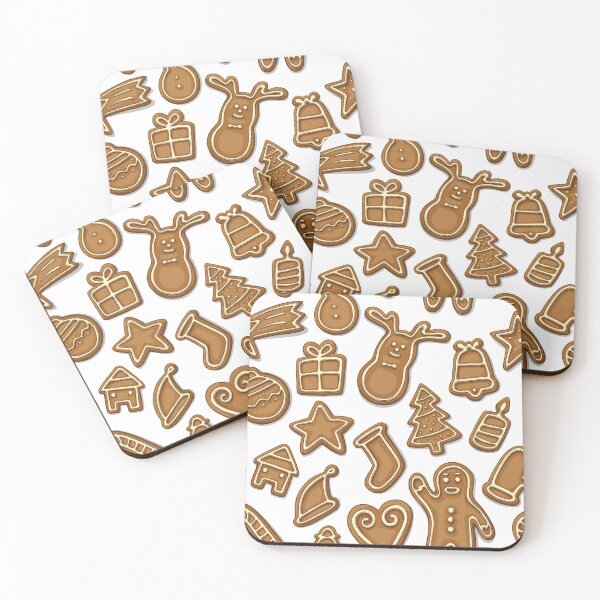Item preview, Christmas gingerbread cookies white pattern designed and sold by rocketdandy.