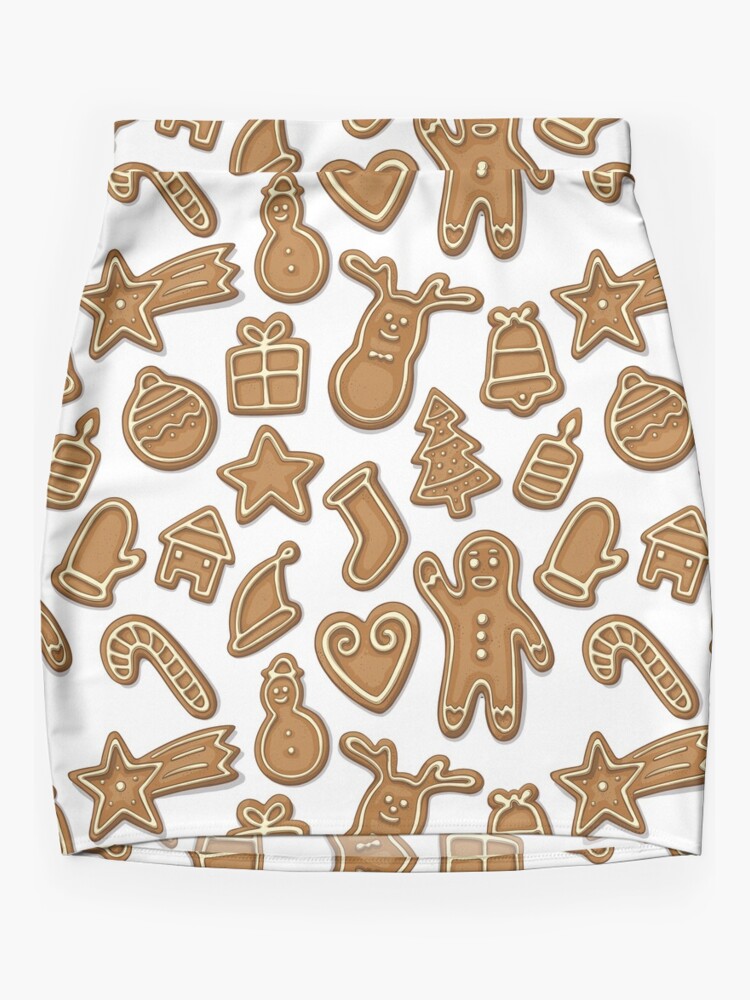 Discover Gingerbread Cookies Christmas Mini Skirt