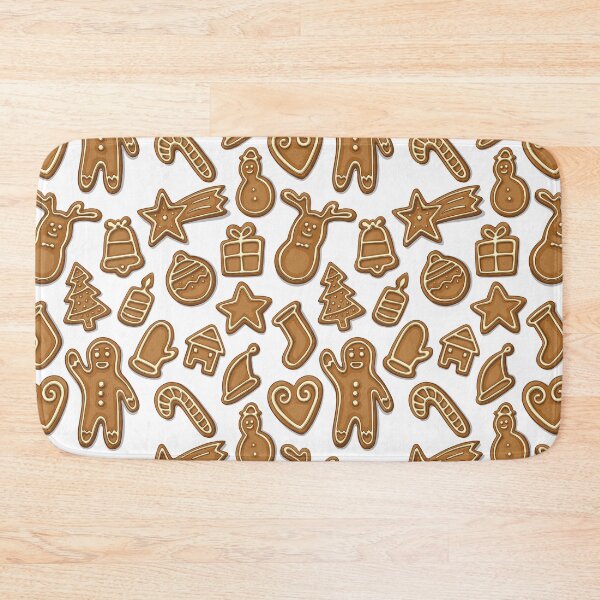 Item preview, Christmas gingerbread cookies white pattern designed and sold by rocketdandy.