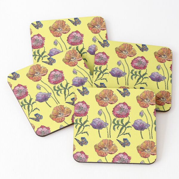 Item preview, Pretty Poppies Yellow Watercolor designed and sold by Sarah  Rajkotwala.