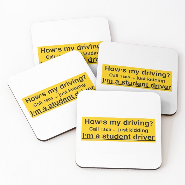 Item preview, “How’s my driving” funny student driver sticker and magnet designed and sold by paigeg230.