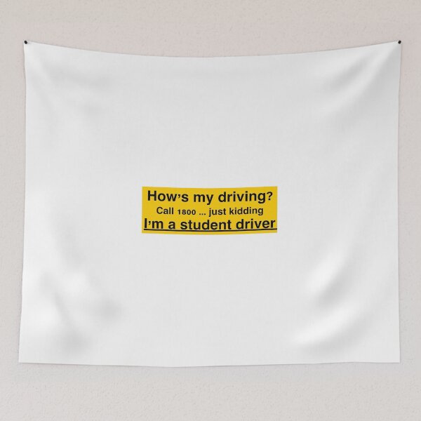 Item preview, “How’s my driving” funny student driver sticker and magnet designed and sold by paigeg230.