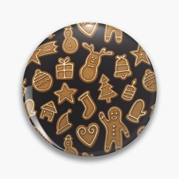 Item preview, Christmas gingerbread cookies black pattern designed and sold by rocketdandy.