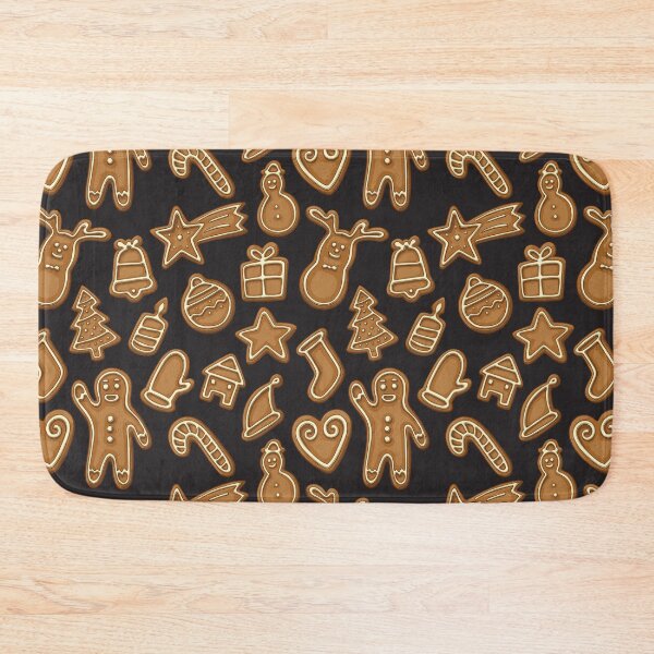 Item preview, Christmas gingerbread cookies black pattern designed and sold by rocketdandy.