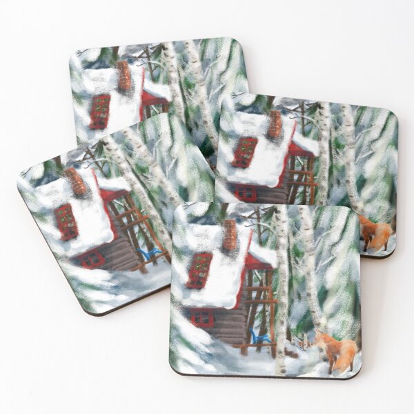 Item preview, Cozy Cabin In Winter Woods designed and sold by RainbowStudio.