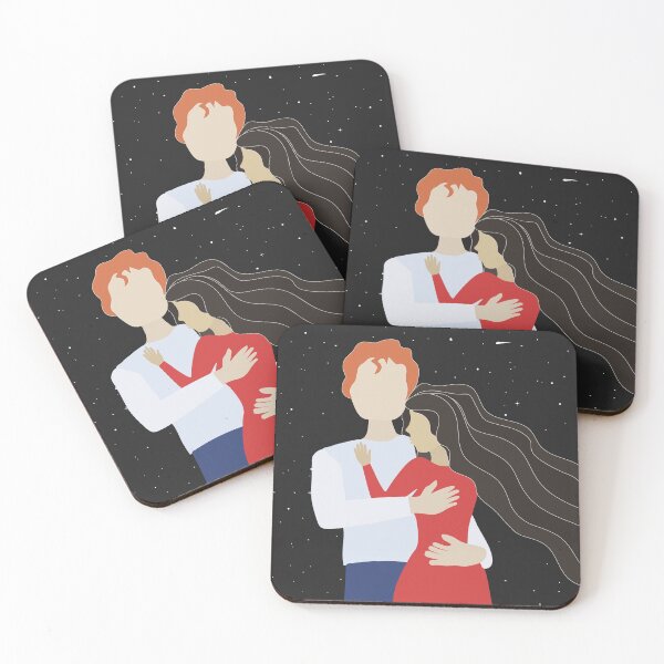 Item preview, The Lovers Space Tarot Card Design with Redhead and Brunette Couple designed and sold by alanawood.