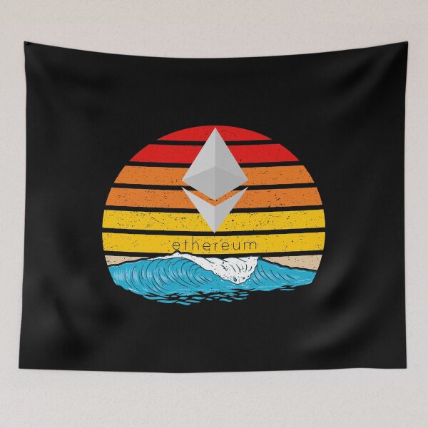 Item preview, Ethereum Ride the Wave Sunset Design designed and sold by Bitcoin-Fashion.