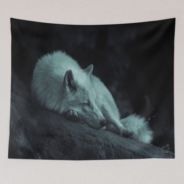 Item preview, Sleeping White Forest Wolf designed and sold by Alladin7.