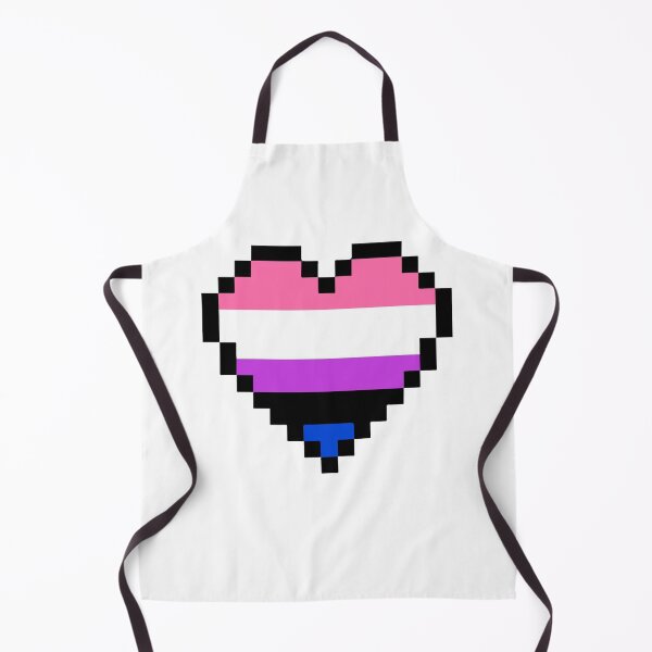 Item preview, Pixel Heart Genderfluid Pride Flag (White Background) designed and sold by QueerShop.