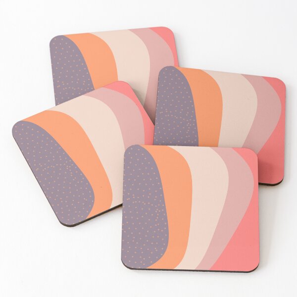 Item preview, Polka dots, mauve, blush pink, orange brick, beige stripes simple minimalist design   designed and sold by milkasweet.