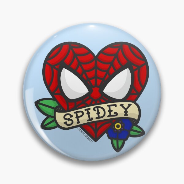 Item preview, Tattoo Style Spidey Heart, Spiderman designed and sold by saintblueco.