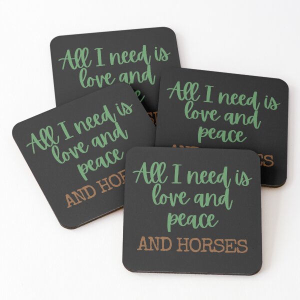 Item preview, All I need is love and peace and horses gift designed and sold by Krafty  Arts Studio.