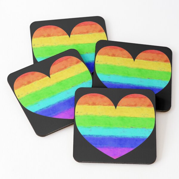 Item preview, Rainbow Watercolor Heart designed and sold by Punderstandable.